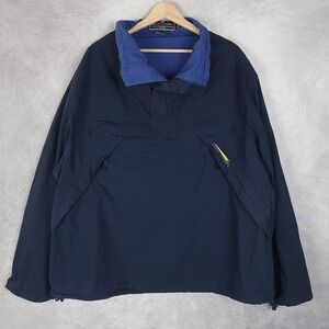 Vintage Polo Sport Ralph Lauren Jacket Mens XL Blue Anorak 1/4 Zip 90s Logo